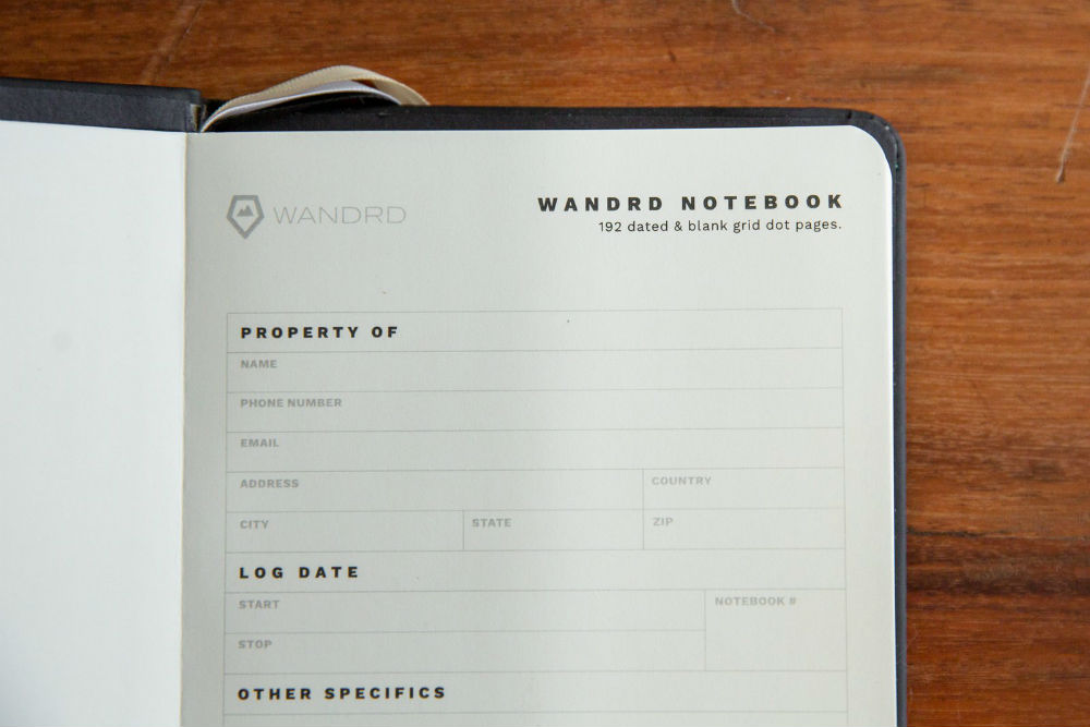 WANDRD Notebook Yellow