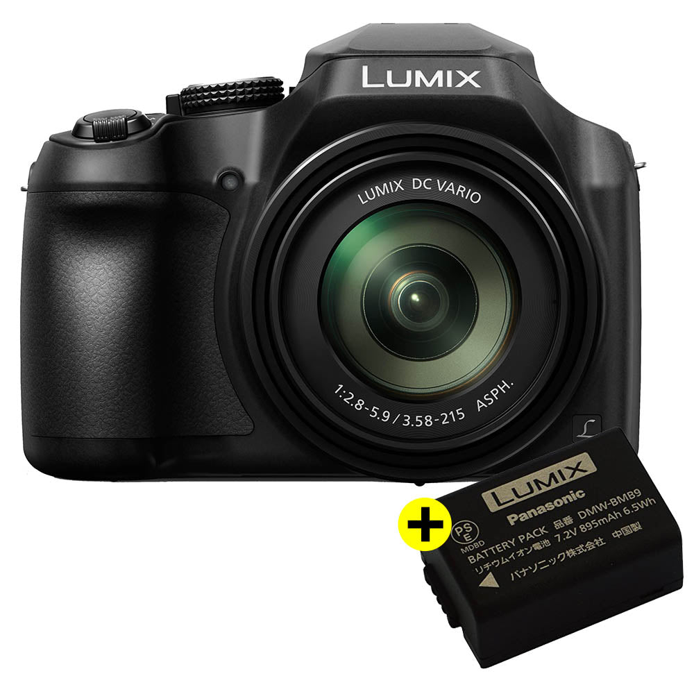 Panasonic Lumix DC-FZ82 + Panasonic BMB9E accu twv €39,95