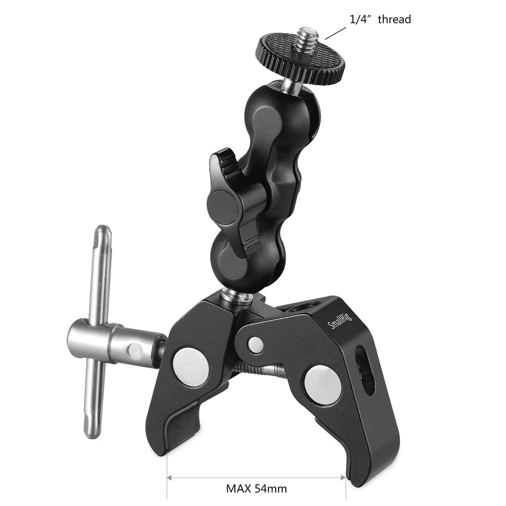SmallRig 2164 Multi-Functional Crab-Shaped Clamp with Ballhead Magic Arm