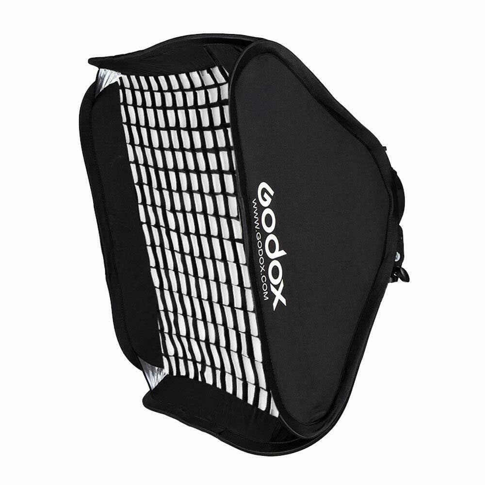 Godox S2 type Bracket Bowens + Softbox 60x60cm + Grid