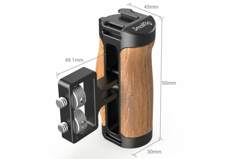 SmallRig 2913 Wooden Mini Side Handle (1/4”-20 Screws)