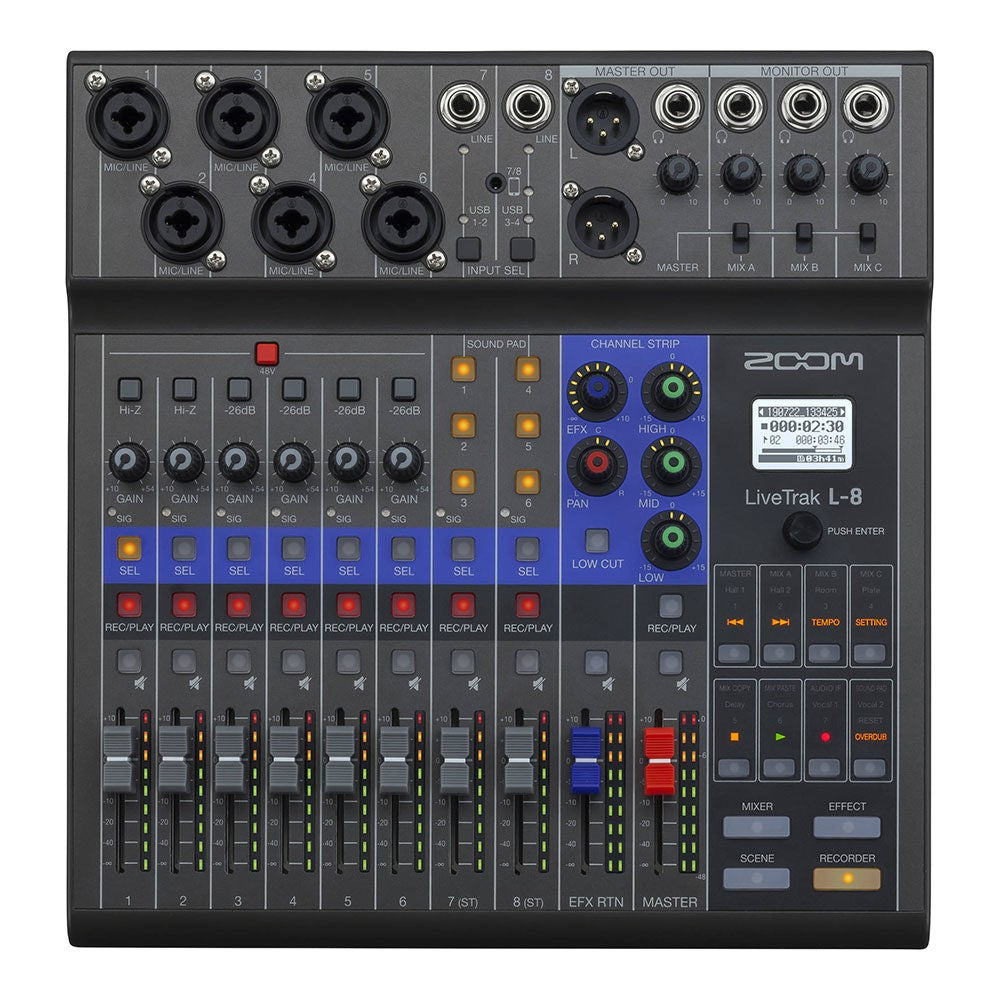 Zoom LiveTrak L-8 Digital Mixer for Podcast
