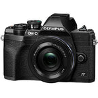 Olympus OM-D E-M10 Mark IV System Camera in black + 14-42mm EZ Lens in black