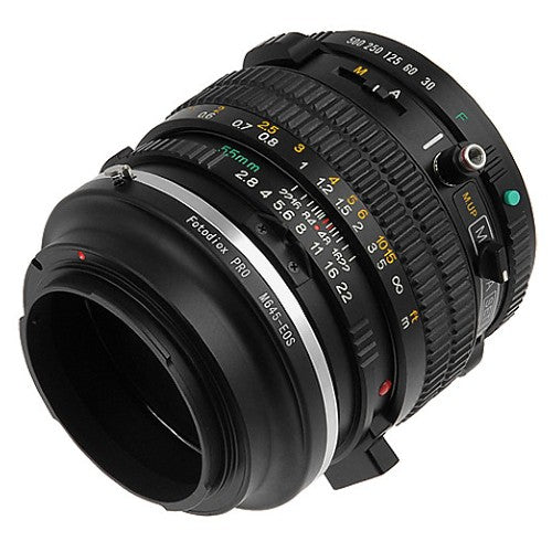 Fotodiox Pro Lens Mount adapter - Mamiya 645 Lens to Canon EF Mount camera (M645-EOS-Pro)
