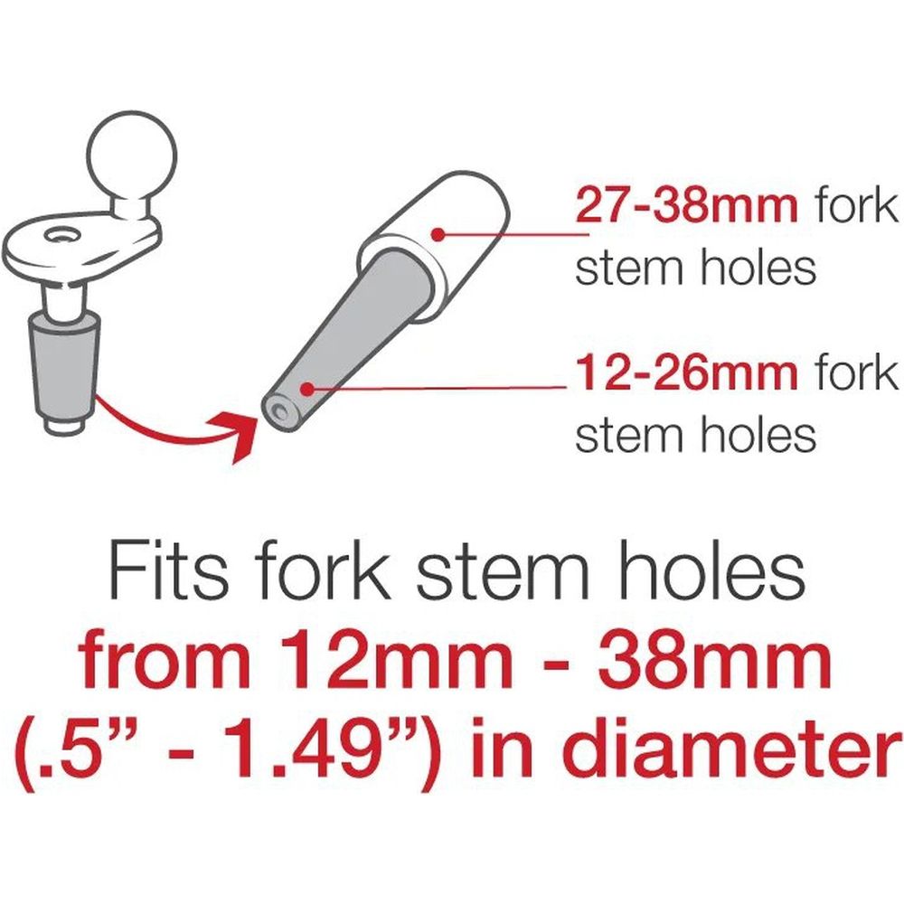 Ram Mounts Cycle Stem Base with 1" Diameter Ball