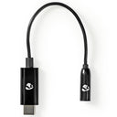 Nedis USB-C Male - 3.5mm Female 0.15 m Black