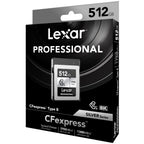 Lexar Professional Plata Tarjeta CFexpress Type B R1750/W1300 MB/s – 512GB