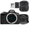 Canon EOS R50 negro + RF-S 18-45 Kit de Vacaciones