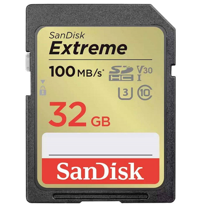 Uhs SanDisk 32gb SDHC Extreme 100MB/s UHS-I U Class 10, V30