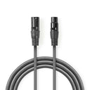 Nedis XLR de 3 patillas macho-hembra 0,5 m