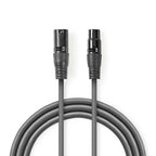 Nedis XLR de 3 patillas macho-hembra 0,5 m