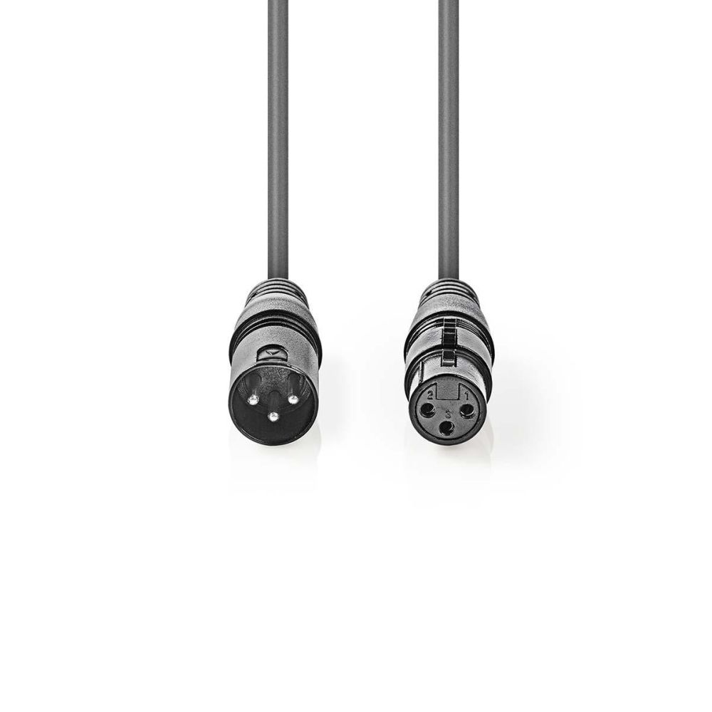 Nedis XLR de 3 patillas macho-hembra 0,5 m