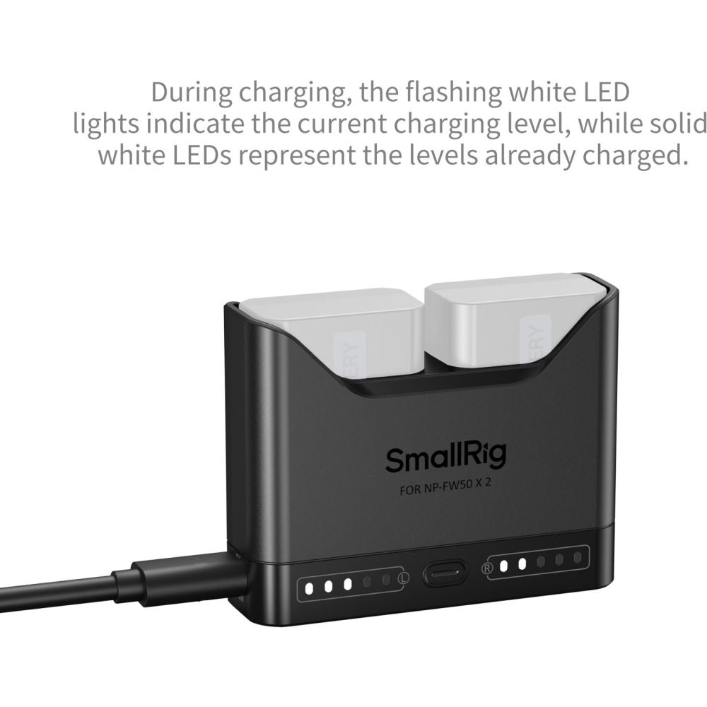 Cargador de batería para cámara SmallRig 5493 para NP-FW50