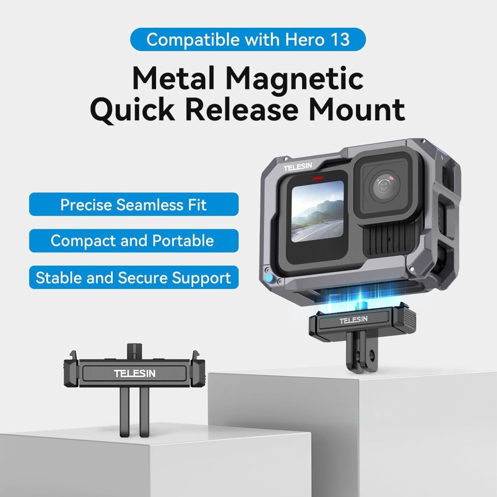 Montura magnética de plástico Telesin Latch para GoPro Hero 13