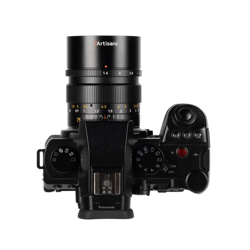 7artisans 75mm f/1.4 L-montura - Negro