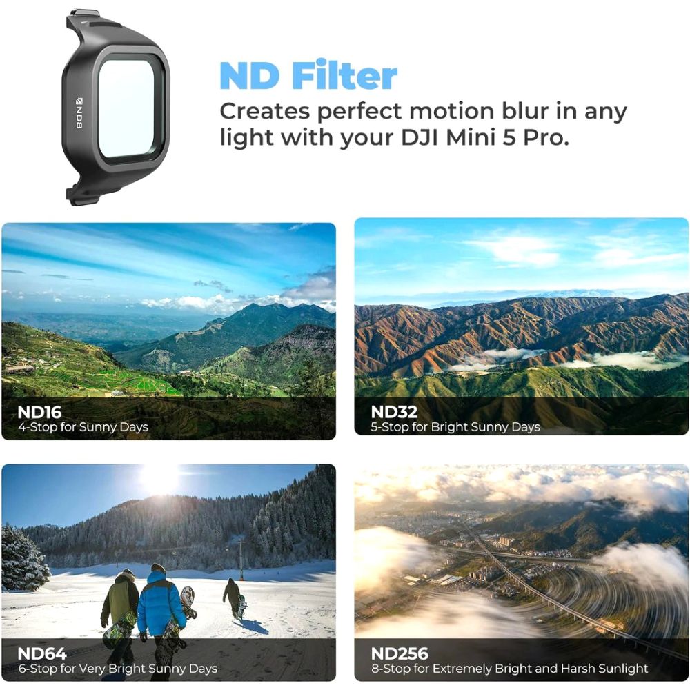 Filtros Freewell DJI Mini 5 Pro para todo el día (paquete de 6)