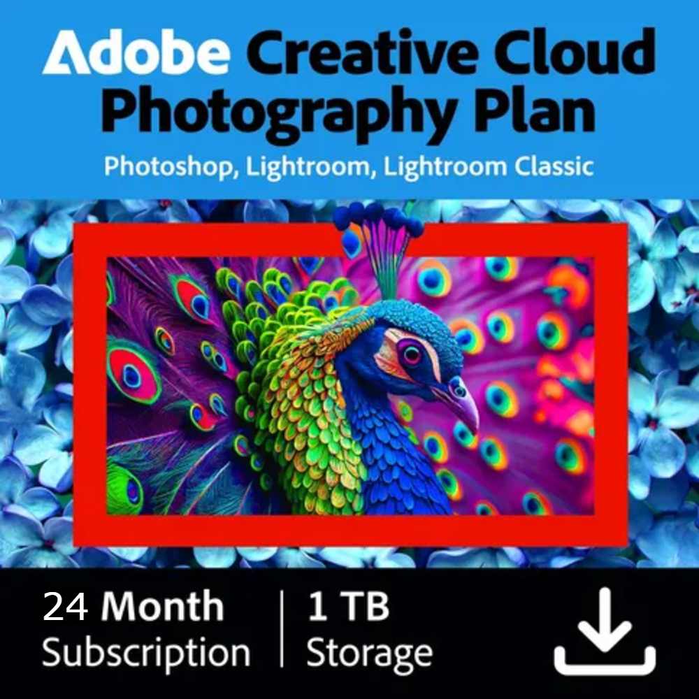 Adobe Creative Cloud Photography Plan - 1TB cloud storage - 24 months/1 device - Multilingual (PC/Mac)