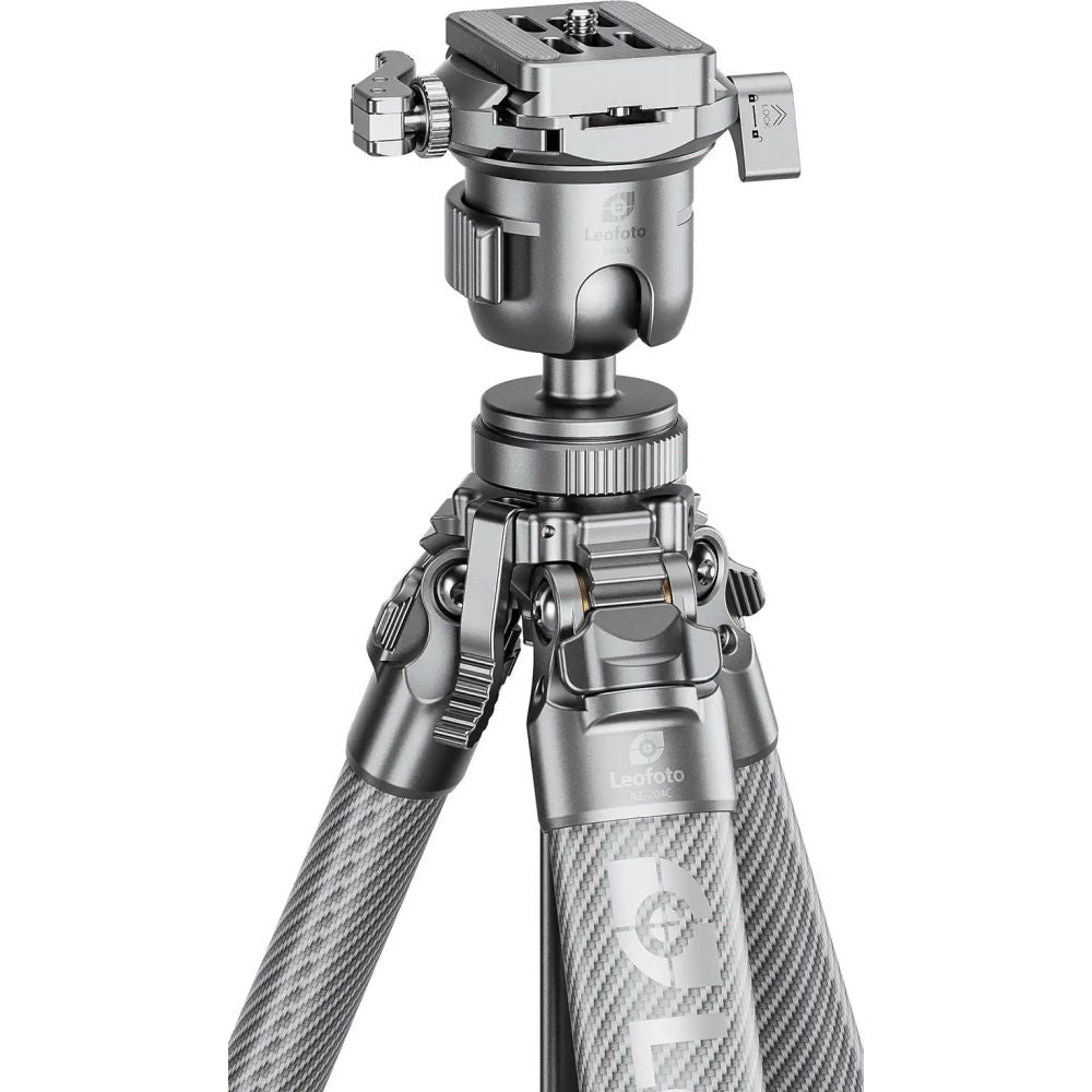 Leofoto AZ-204C+MBH-30 Trípode ultracompacto de la serie Azure, color plata