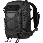 Mochila Leofoto Outdoor Series de 25 litros con compartimento interior grande, color negro.