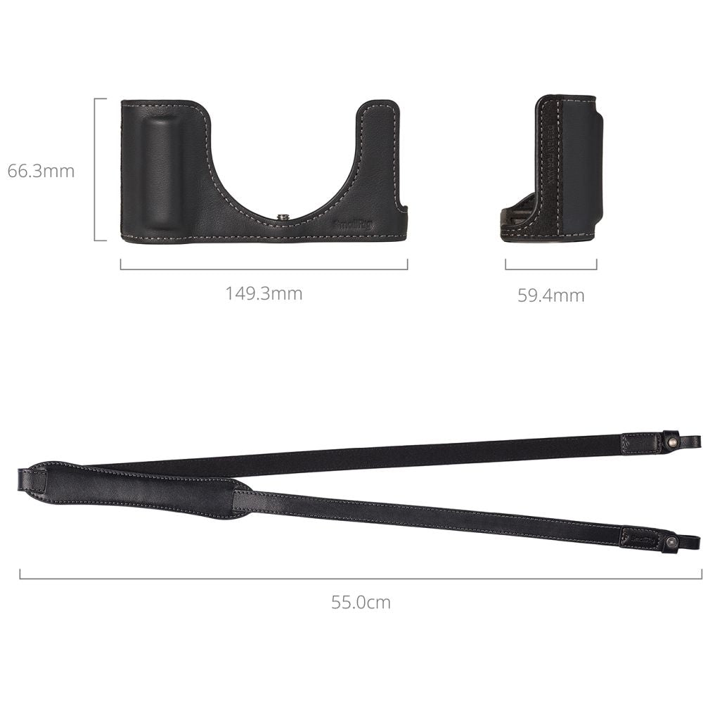 SmallRig 6274 Kit de funda de cuero para Panasonic LUMIX L10, color negro