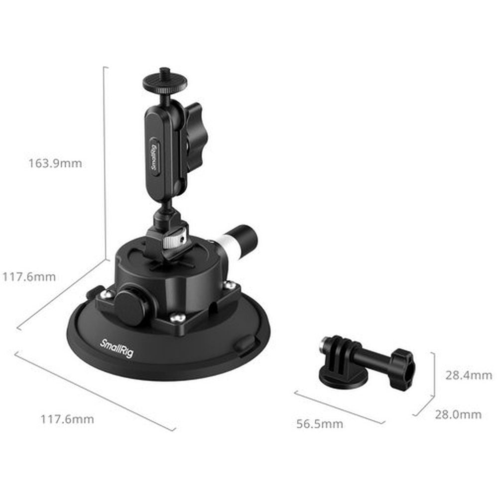 SmallRig 5855B 4.5" Suction Cup Mount for Action Cameras