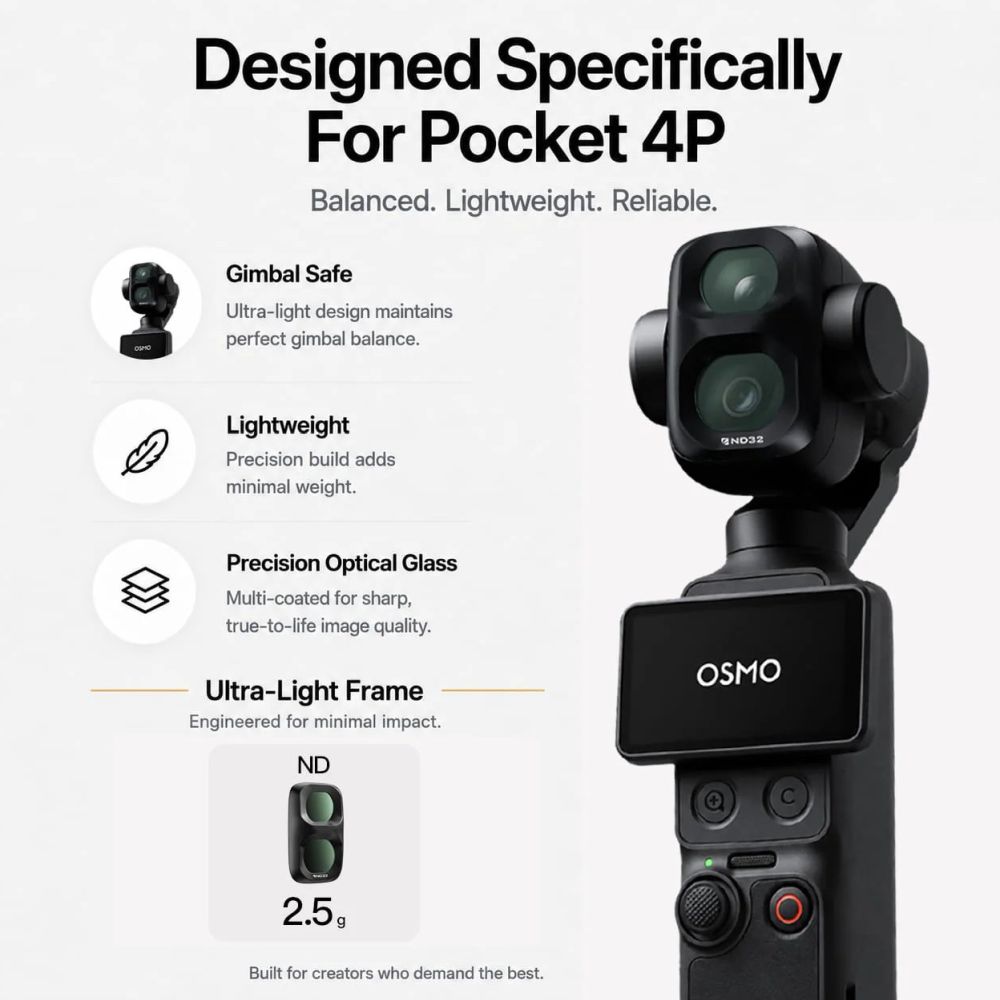 Freewell Osmo Pocket 4P ND1000 Filtro - Blanco