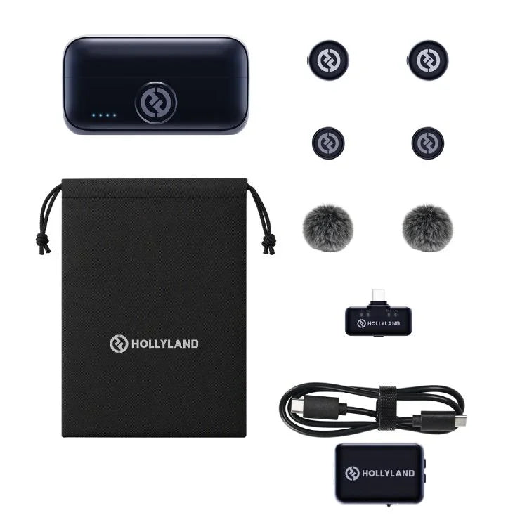 Hollyland LARK M3 Combo 2TX + 1RX USB-C + 1RX Cámara, Space Gris