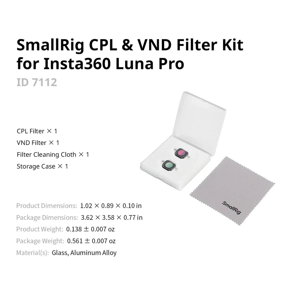 SmallRig 7108 Light Pollution Filter for Insta360 Luna Pro