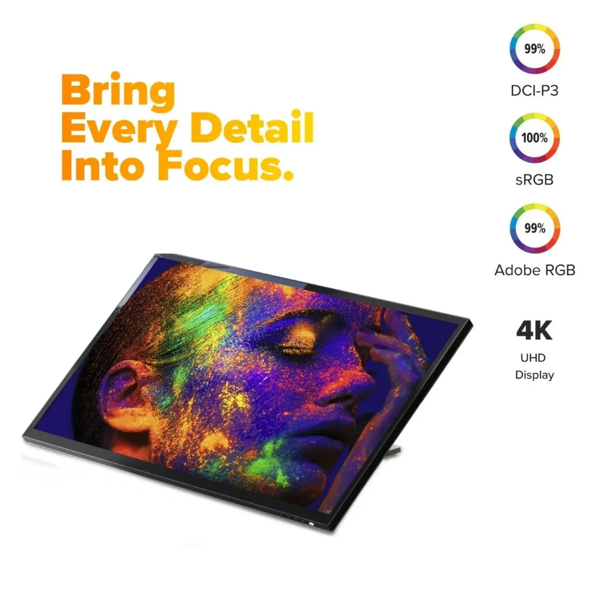 Monitor Táctil Alogic Clarity Fold Touch 27" 4K con Webcam y USB-C Power Delivery