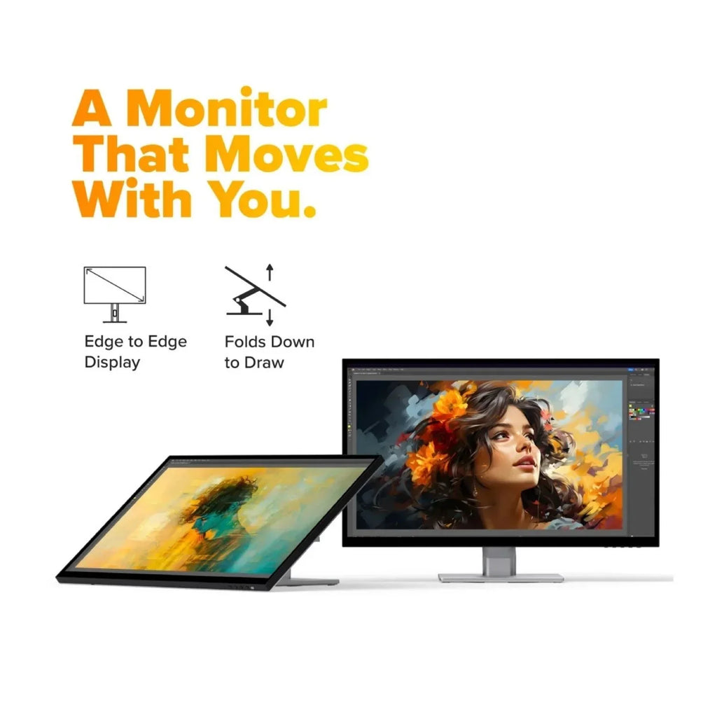 Monitor Táctil Alogic Clarity Fold Touch 27" 4K con Webcam y USB-C Power Delivery