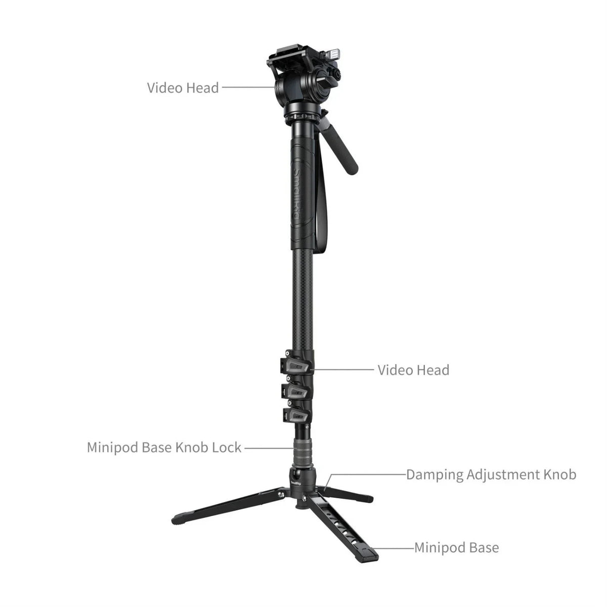 SmallRig 6623 Carbon Fiber Monopod with Video Head