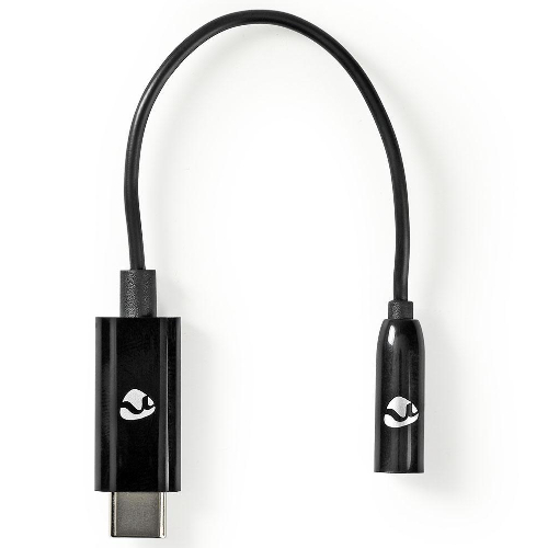 Nedis USB-C macho - Jack hembra de 3,5 mm 0,15 m en Negro