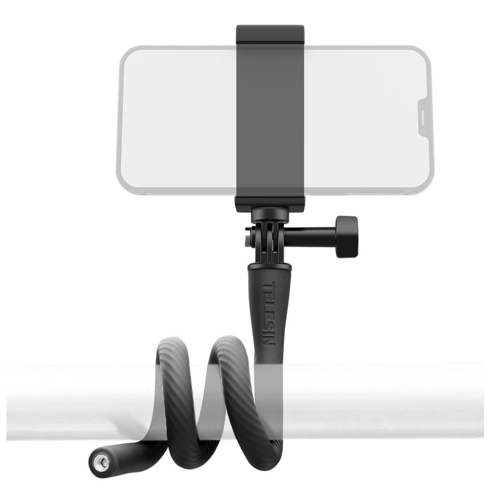 Brazo flexible Telesin para GoPro y smartphone con soporte para teléfono