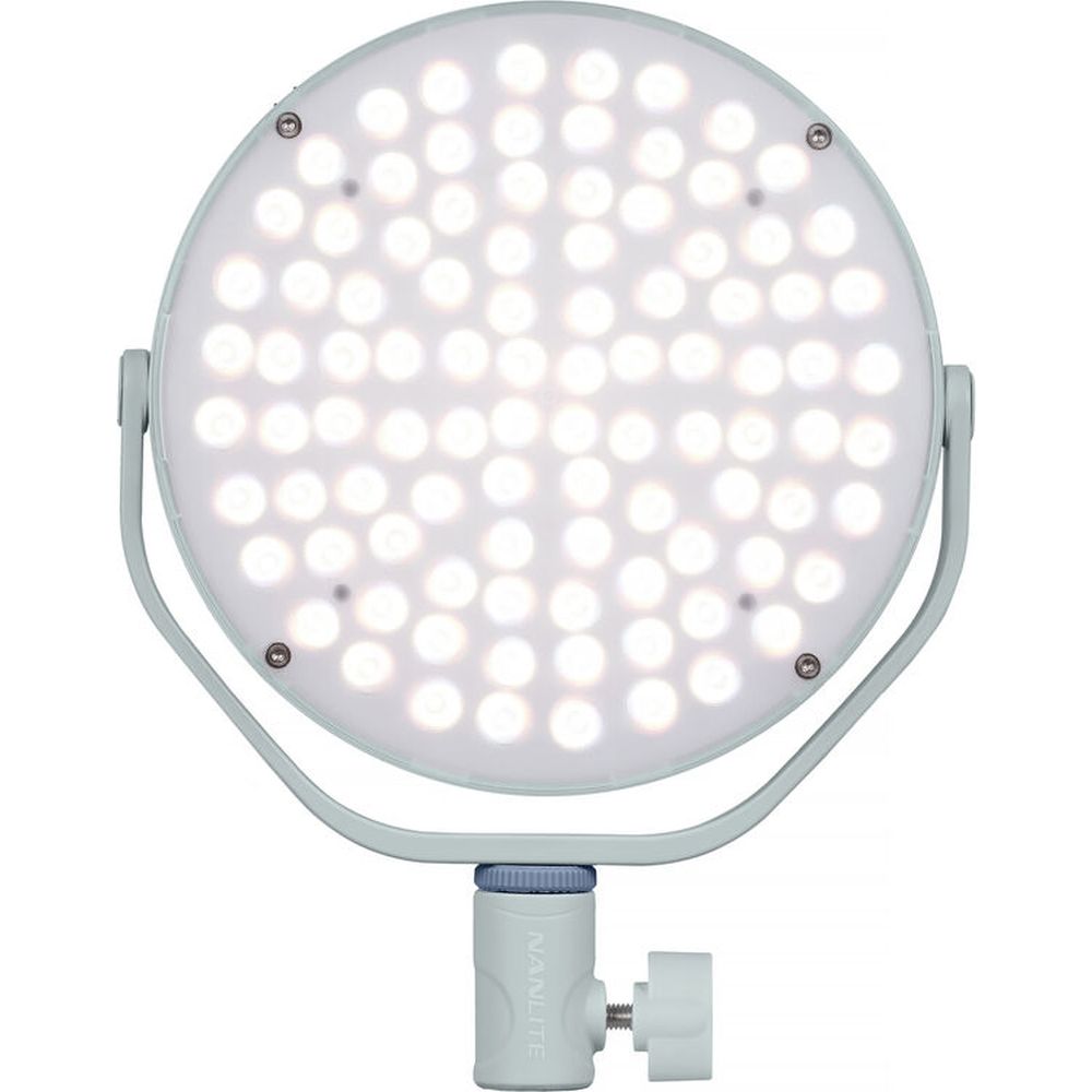 Panel de luz LED redondo a todo color Nanlite Miro 30c (azul menta)