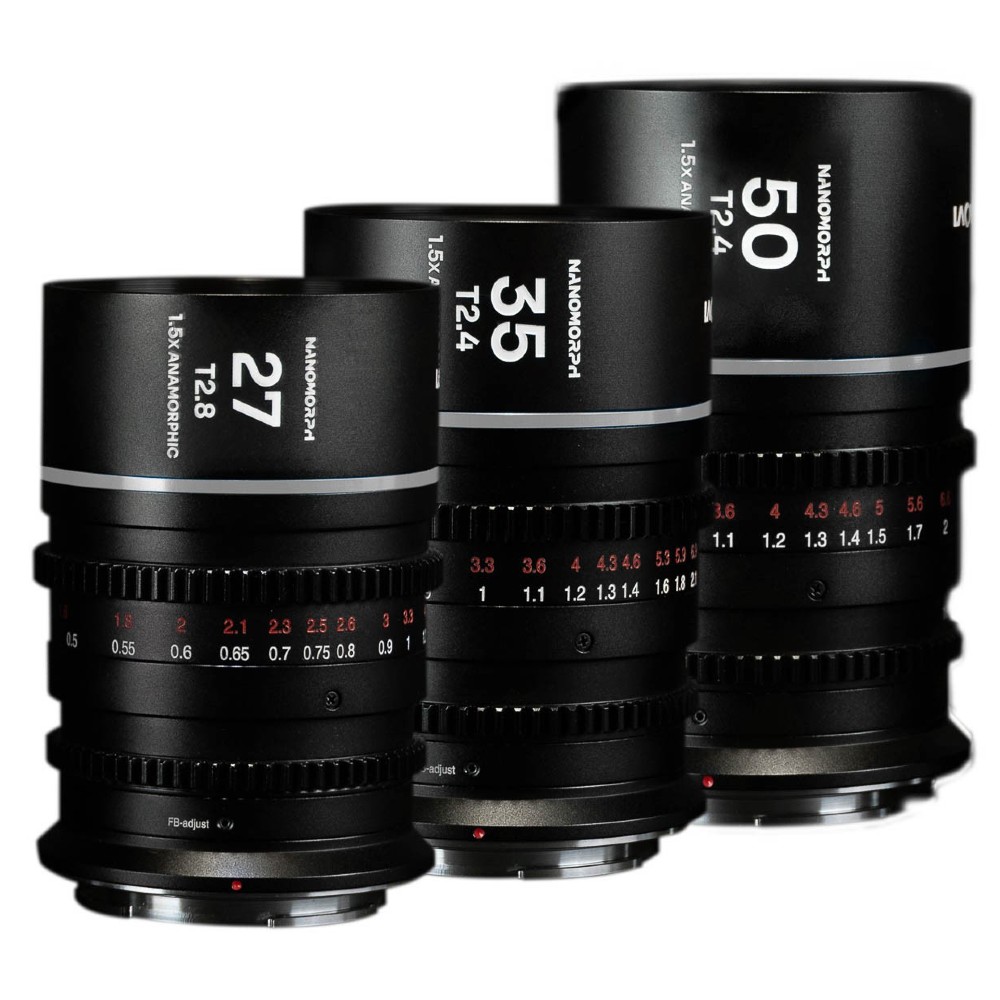 Laowa Nanomorph S35 Pack (27,35,50mm) (Plateado) (Cine) Sony E