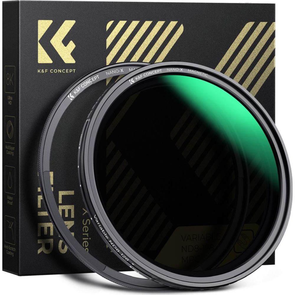 Filtro ND variable K&F Concept ND8-128 Nano X magnético de 77 mm