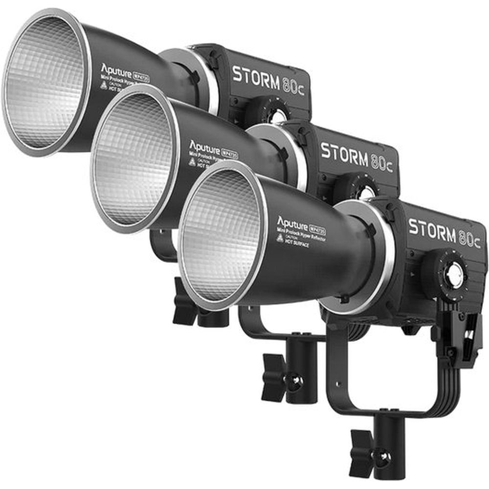 Kit de 3 luces Aputure Storm 80c