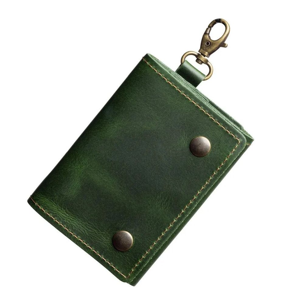 The Hantler Portatarjetas de memoria Premium verde / Latón, 3x SD + 2x CF