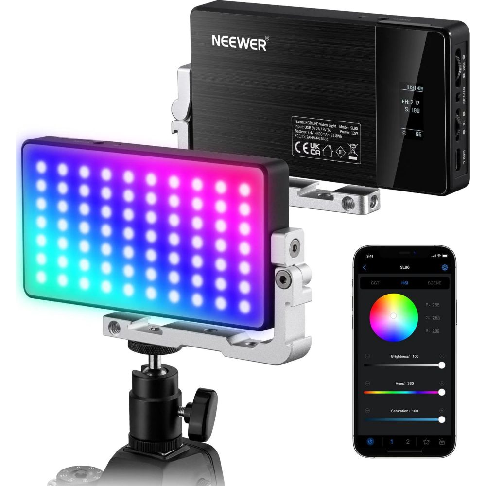 Luz LED RGB Neewer SL90 Pro de 12 W