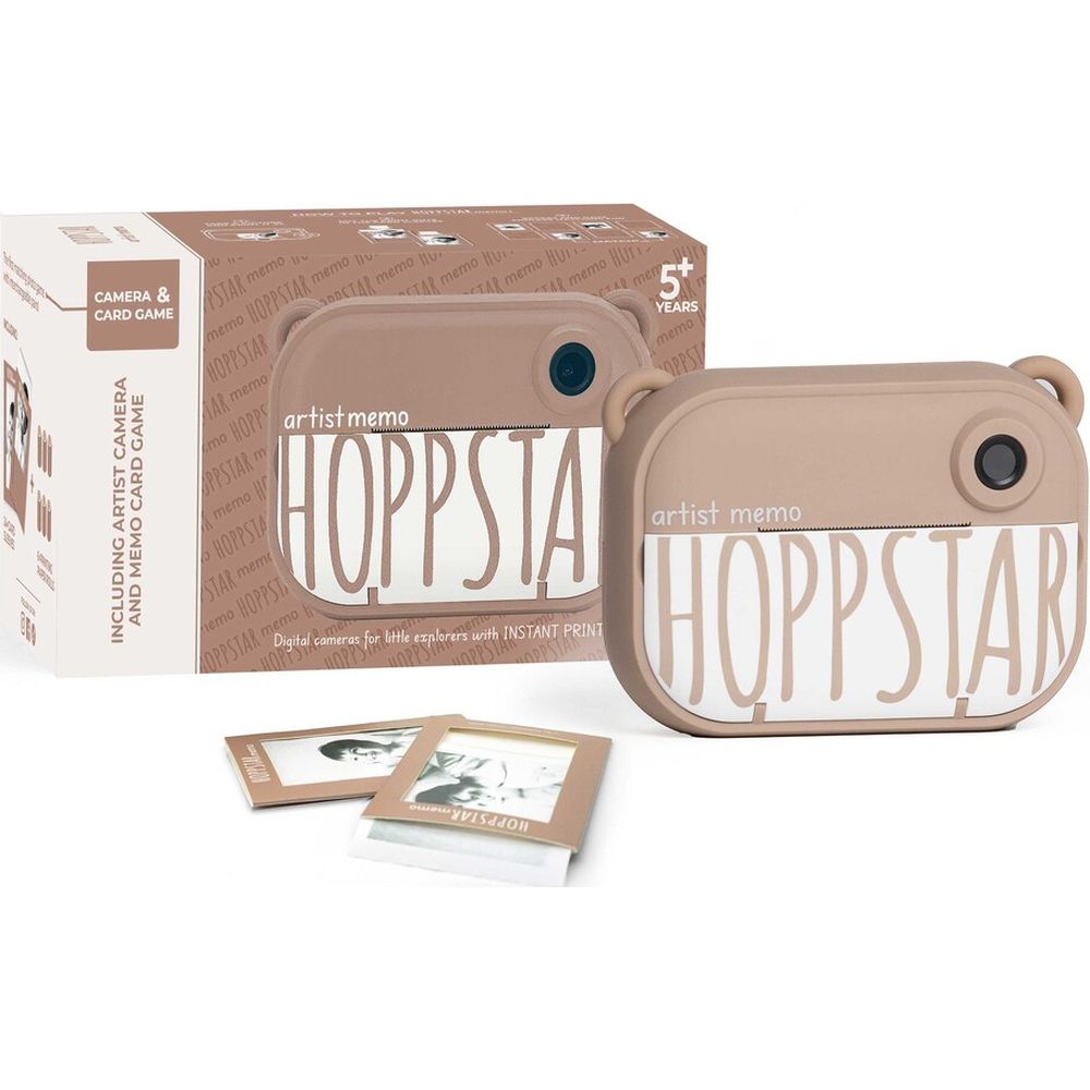 Cámara digital infantil Hoppstar Artist + juego de memoria, color almendra