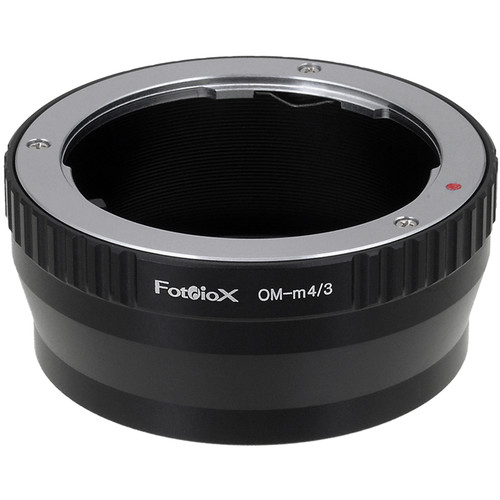 Adaptador de montura de objetivo Fotodiox - Objetivo SLR Olympus Zuiko (OM) de 35 mm a cuerpo de cámara sin espejo con montura Micro Cuatro Tercios (MFT, M4/3)