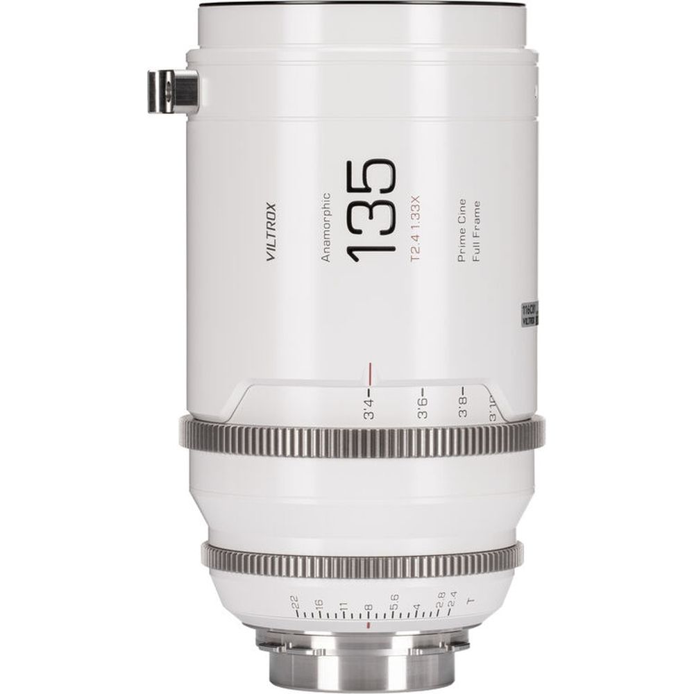 Lente de cine anamórfica de fotograma completo Viltrox EPIC 135 mm T2.4 1.33x PL con destello azul