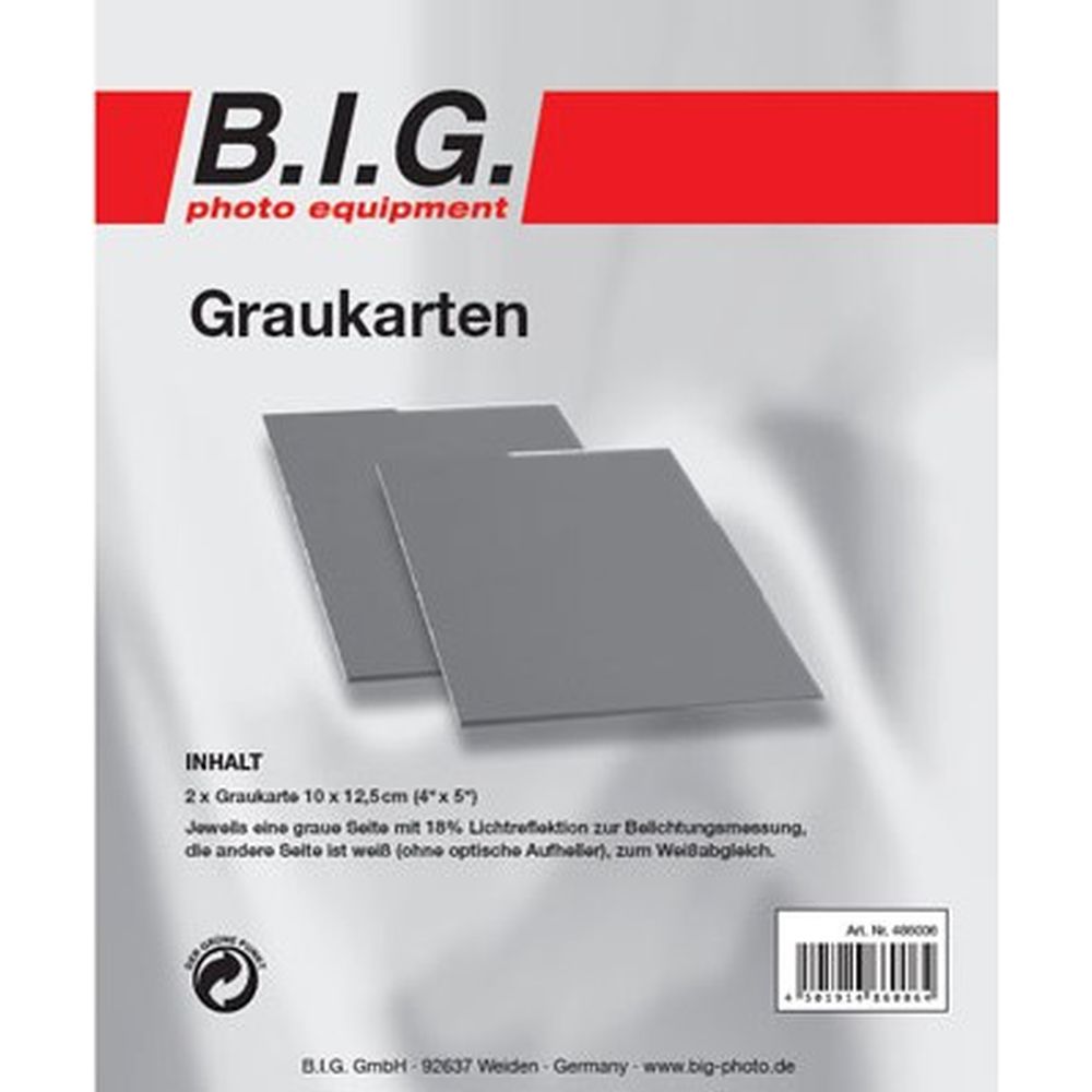 B.I.G. Juego de tarjetas grises 2 piezas. (2x10x12cm)