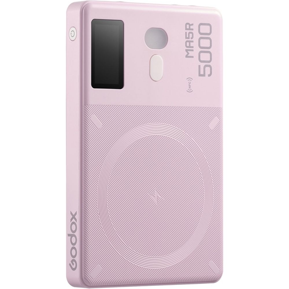 Banco de energía móvil y luz LED RGB Godox MA5R rosa