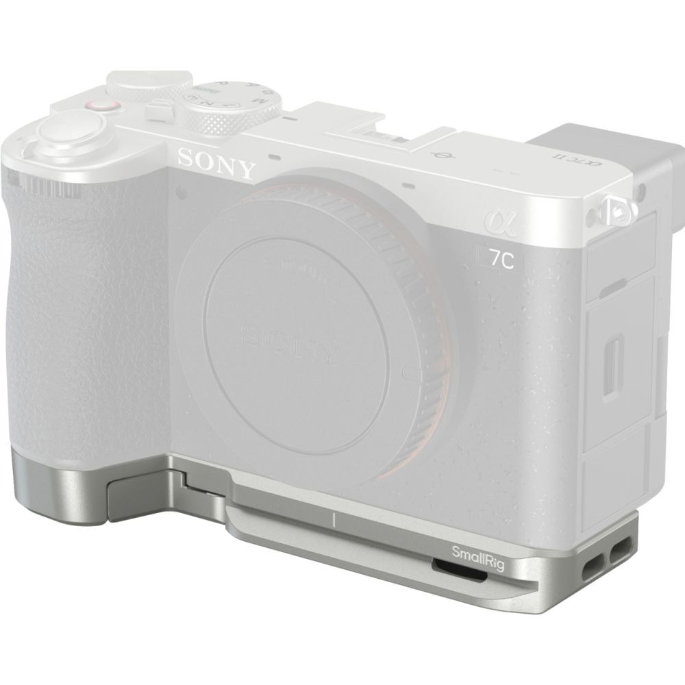 Placa base SmallRig 5482 con ranura para Airtag para Sony Alpha 7C II / Alpha 7CR, plateada