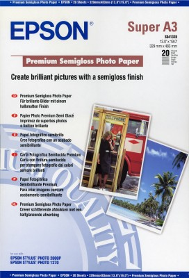 Epson papel fotográfico Premium Semigloss A3+ 20 hojas