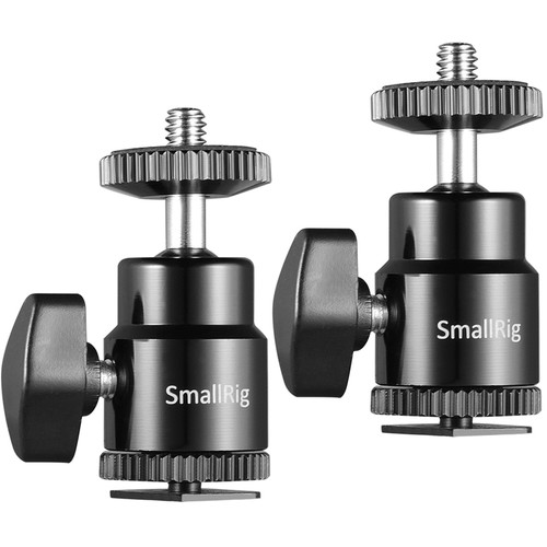 SmallRig 2059 Zapata para cámara de 1/4" con tornillo adicional de 1/4" (paquete de 2 unidades)