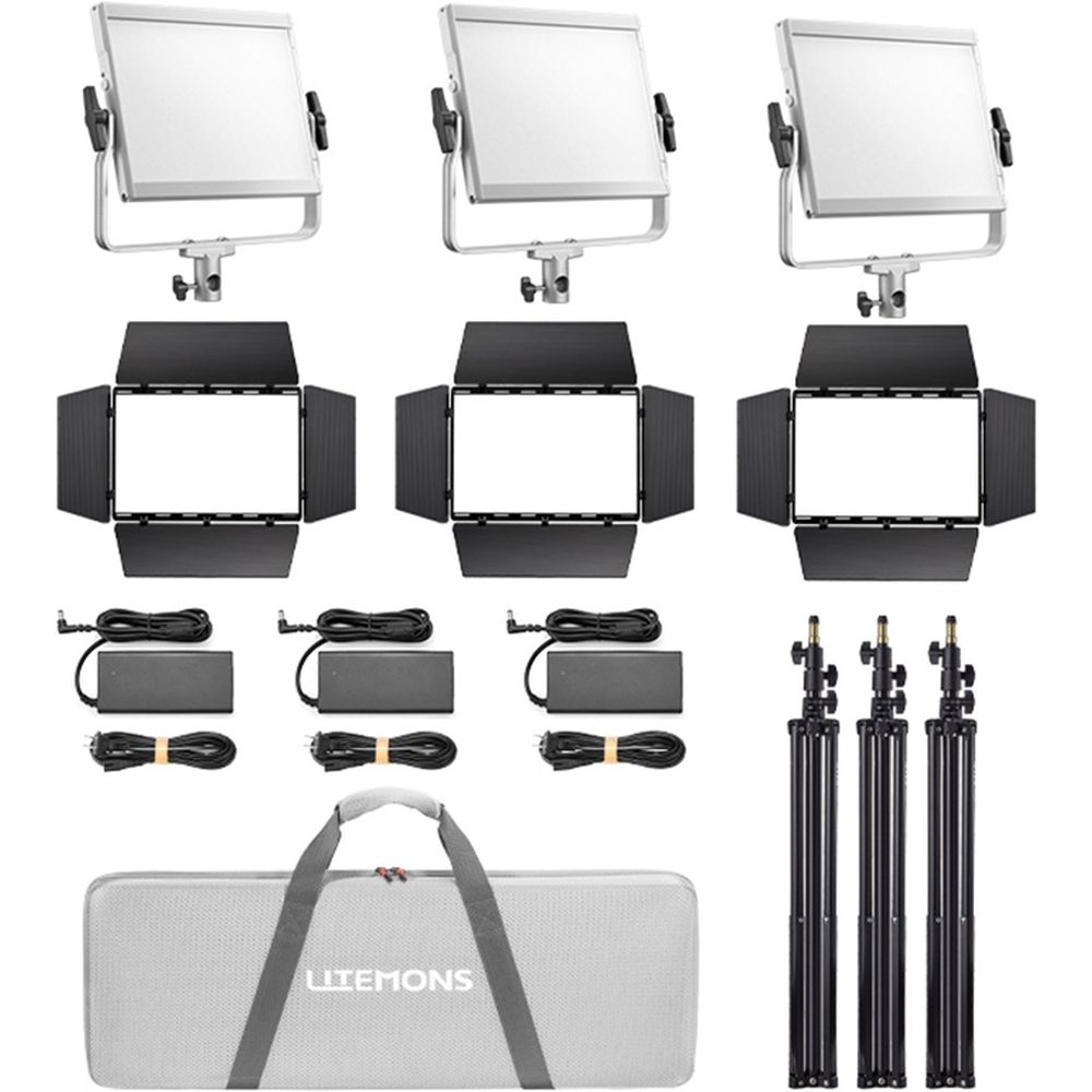 Kit de 3 luces Godox Litemons LP1200R RGB LED Light Panel