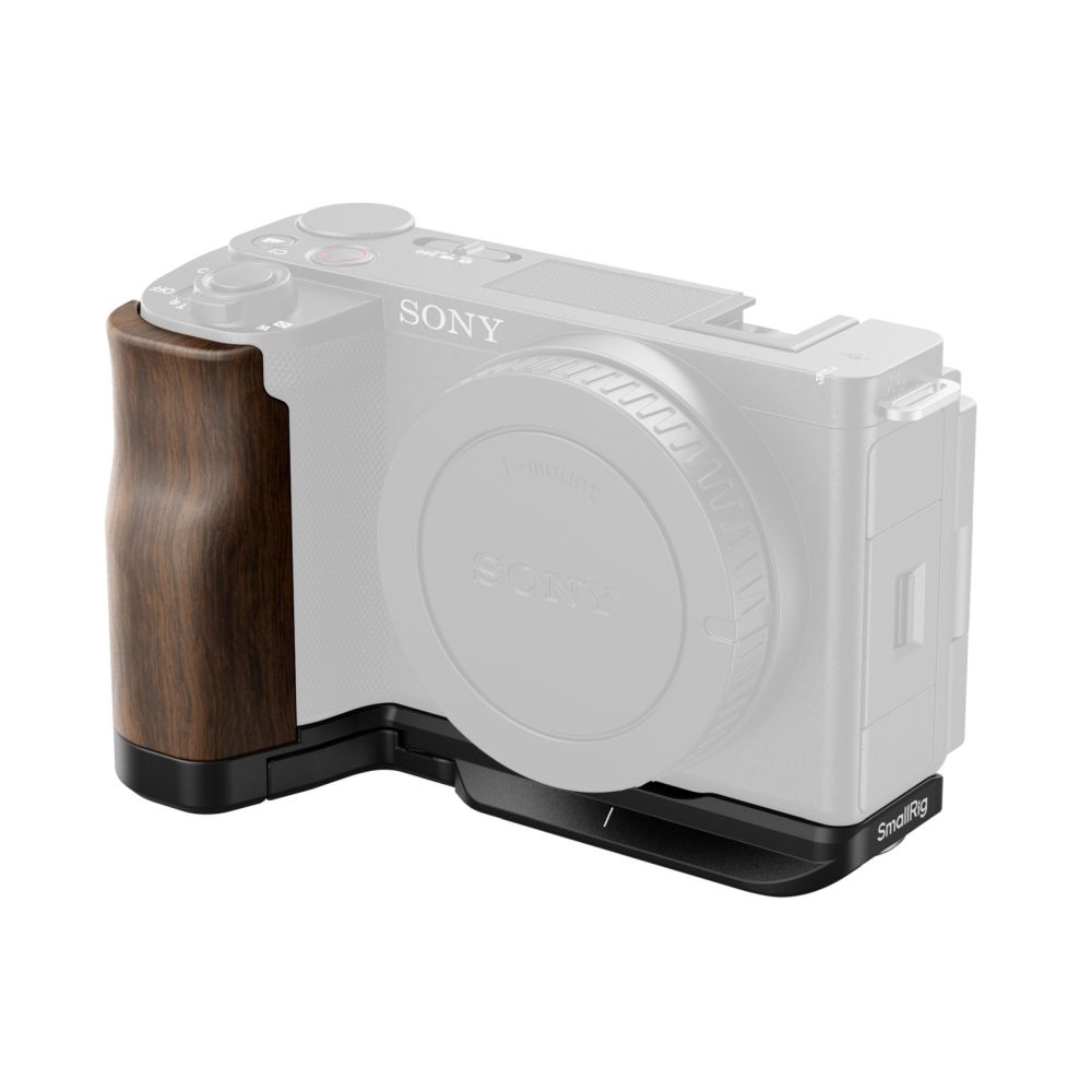 Placa de montaje en L SmallRig con asa de madera para Sony ZV-E10 II 4864