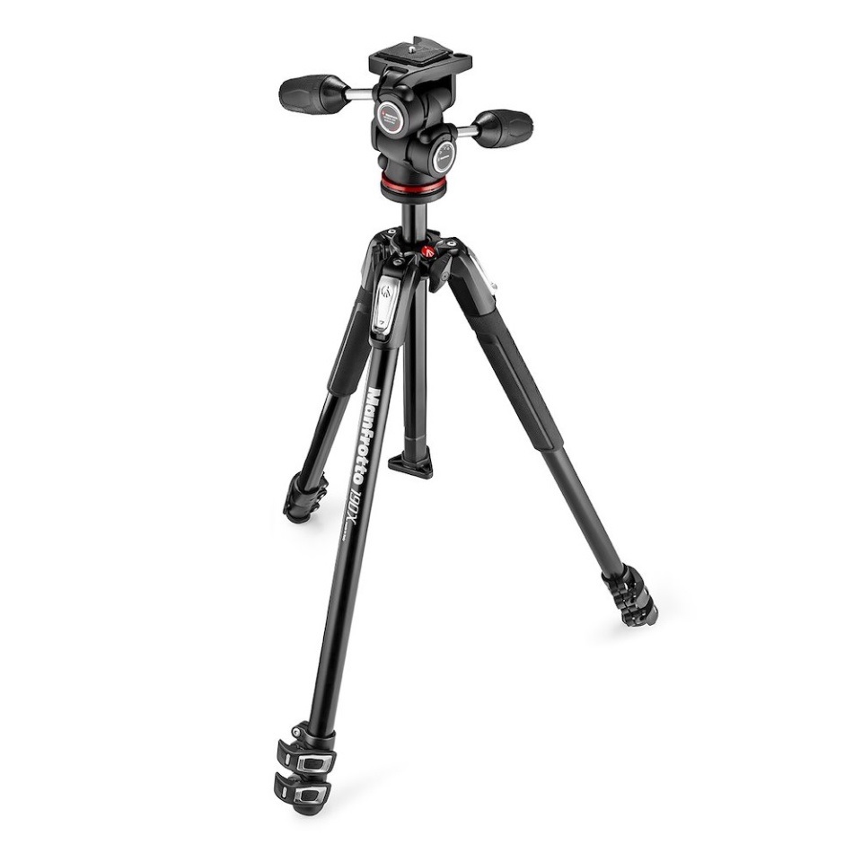 Manfrotto MK190X3-3W1 Kit de trípode de aluminio
